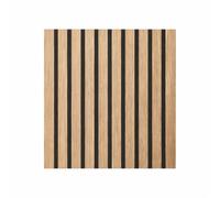 DIVINA HOME - Panel decorativo con listones de madera, láminas de MDF y fieltro PET, juego de 12 piezas, 60 x 60 cm, revestimiento de pared absorbente de sonido, roble.