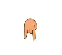 Divina Italian Design - Broche de Gesto Napolitano con cuernos de tierra, melocotón, metal con acabado dorado y esmalte, 2,9 x 1,7 cm, cierre de mariposa