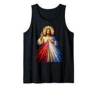 Divina Misericordia Jesús Catedral Mosaico Arte Sacro Icono Arte Camiseta sin Mangas