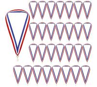 DIVINA VITAE 30 Cintas para Medallas Cordones Medallas Rayas Cintas para Cuello Botones A Presión Adecuado Juegos Deportivos Juegos Fiestas Etc Cintas para Rojo Blanco Azul