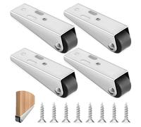 DIVINA VITAE 4 ruedas pequeñas para muebles, ruedas fijas, mini ruedas laterales para muebles, silenciosas, con perfil bajo, con 8 tornillos para tablas de transporte, escritorios y armarios