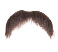 DIVINA VITAE Bigote Autoadhesivo Barba Falsa Divertida Bigote Realista para Pegar Barba Facial Hombres Mujeres Fiesta de Navidad de Halloween Accesorios de Cosplay (Marrón)