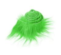 DIVINA VITAE Tiras Precortadas Imitación Peluda Piel Sintética Peluda Felpa Artesanal Tela Piel Tela Esponjosa Borde Piel Sintética Cinta Verde para Navidad y Halloween Cosplay y Manualidades
