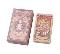 Divination Board Game, Lifestyle Tarot Card, 4.06x2.36 Inch Fortune Telling Cards, Comfort Aid with Style, Compact Supply with Gathering Use, Home Accessories for Friends Playing Fate English Version