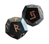 Divination Runes Set - 3.4cm Elder Dice | Wood Rune Stones, Carved Pagan