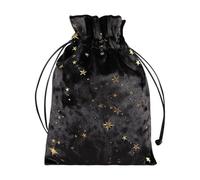 Divinations - Mantel de oráculos, bolsa de transporte para tarjetas, bolsa de juego de mesa, bolsa con cordón para joyas, tarot, bolsa de embalaje de regalo, Negro
