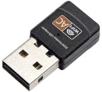 Divine Blue Adaptador WiFi para PC de escritorio, AC600 Mbps Dual Band 2.4/5Ghz USB Wi-Fi dongle, 802.11 Negro USB Wi-Fi adaptador para PC, portátil, MacBook y Windows 10, compatible.