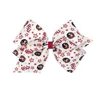 Divine Creations 'Girls' Collegiate Temed Game Day Logotipo de cabello impreso BOY BY WEE ONE en un clsico Weestay Classic Grosgrain Classic Grosgra