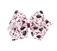 Divine Creations 'Girls' Collegiate Temed Game Day Logotipo de cabello impreso BOY BY WEE ONE en un clip Weestay Classic Grosgrain Classic Grosgrain