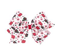 Divine Creations 'Girls' Collegiate Temed Game Day Logotipo de cabello impreso BOY BY WEE ONE en un clsico Weestay Classic Grosgrain Classic Grosgra