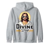 Divine Drip Cool Jesus Meme Retro Estética Sudadera con Capucha