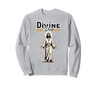 Divine Drip Divertido Jesús Meme Retro Estética Sudadera