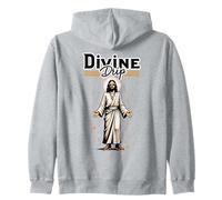 Divine Drip Divertido Jesús Meme Retro Estética Sudadera con Capucha