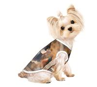 Divine Frescoes - Camiseta transpirable sin mangas para mascotas S para perros pequeños y gatos, suave, ligera y elegante
