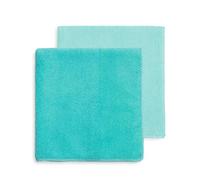 DIVINE GENIUS Blue Dolphin - Pack 2 bayetas de Microfibra reciclada Super absorbentes y Resistentes para Cocina Secado rápido Lavables sostenibles Trapos 38x36