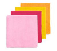 DIVINE GENIUS Happy Rainbow - Pack 4 bayetas de Microfibra reciclada Super absorbentes Lavables y Resistentes para Cocina Secado rápido Trapos de Limpieza