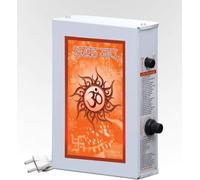 Divine Mantra Box Caja de canto Vaishnav Mantra 40 en 1 para Puja y Meditación-Metal-Acero Gris