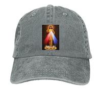 Divine Mercy Novena Gorra de béisbol para Adultos, Unisex, Ajustable, Sombrero de Vaquero para Hombre y Mujer