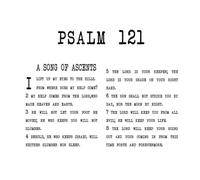 Divine Protection Scripture Art - Psalm 121 Inspirational Bible Verse Typography Print for Christian Wall Decor (Unframed,16x24inch(40x60cm))