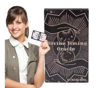 Divine Timing Tarot, Fortune Oracle Deck, Full English Card, Classmate Party Fun, Reliable Family Friends Entertainment Tool, Spiritual Board Game Accessory for Gatherings, Adults, Teens,10.5x6.2cm