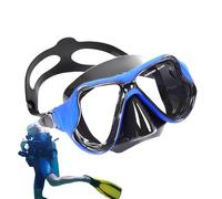 Diving Goggles - Anti Fog 180° Wide View Snorkel with Nose Cover, Tempered Glass Swim Goggles, Waterproof Swimming Gear Comfortable Fit Design | Underwater Vision Equipment For Snorkeling