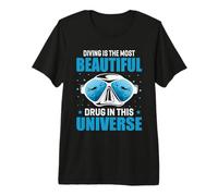Diving Is The Most Beautiful Funny Scuba Dive Diver Camiseta Premium