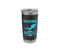 Diving Keeps Me Morally High Dive Funny Scuba Diver Vaso térmico de acero inoxidable de doble pared