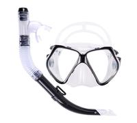 Diving Masque - Adult Swim Goggles with Tempered Glass Lens, Anti Leak and Anti Fog Panoramic Snorkeling Gear, Diving for Safe Breathing and Underwater Exploration, Adjustable Strap Design