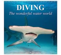 Diving - The wonderful water world (Wall Calendar 2026 12" x 24" / 30 x 60 cm (abierto) CALVENDO 12 Month Wall Calendar