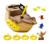 Diving Toys Pirate, Treasure Ship Game, Key Coin Gem, Swimming Pool Accessory for Vacation Water Park Birthday Holiday Party Boy Girl Child Teen, Portable Set for Summer Outdoor Fun 20x15x15cm