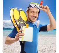 Diving Writing Slate - Submersible Message Pad, Note Board | Flat Smooth Ergonomic Design Compact Lightweight Build, Clip Mounted Pencil System Recreational Technical Dive Accessory