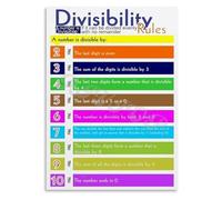 Divisibility Rules Chart for Maths Learning Classroom and Home Decor(Unframed,16x24inch(40x60cm))