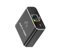 Divisor 1 a 2 3 4 1000 Mbps Ethernet Splitter con cable de alimentación tipo C, interruptores Gigabit para concentradores de computadora, routers, adaptador de red