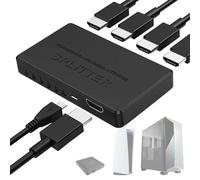Divisor 4K HD, Adaptador HD múltiple para TV Divisor 4K 1 Entrada 4 Salidas | Divisor de cable HD 4K 30Hz, 1 en 4 salidas, múltiple para proyector de monitor de computadora portátil, 1 entrada a 4 s