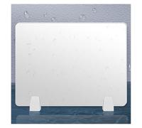 Divisor acrílico para escritorio, 60 x 40 cm, pantalla translúcida de privacidad para oficina, estudiante, estación de trabajo, mostrador de recepción, panel de 50 x 30 cm para mejorar el enfoque y la