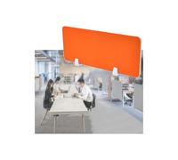 Divisor acústico de escritorio, partición insonorizada portátil para el hogar, la oficina y el aula, estación de trabajo independiente, 23.6 x 11 pulgadas y 39.3 x 11.8 pulgadas, color naranja