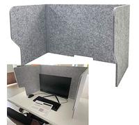 Divisor acústico portátil de poliéster gris - Divisor plegable absorbente de sonido para privacidad en la oficina y uso en estudio, perfecto para control de ruido y optimización del espacio de trabajo
