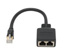 Divisor Adaptador Ethernet de 1 a 2 Puertos de Red RJ45, Divisor de Red RJ45 Adaptador de Red 1 Hembra a 2 Puertos Hembra para Todas las Redes, Hogares, Oficinas Y Todas las Conexiones de Banda Ancha
