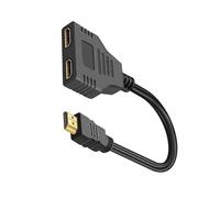 Divisor Compatible con HDMI De Doble Puerto: Adaptador De Cable De 1 Entrada Y 2 Salidas HD 1080P, Funciona For Computadora Portátil/TV Box/línea De Transmisión De Monitor