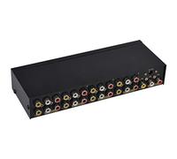 Divisor compuesto de 8 vías RCA AV 1X8 Video 1 entrada 8 salidas Selector Box Splitter Distribuidor para STB DVD HDTV