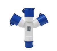 Divisor de 3 vías BE-TOOL 16A 220v IP44 3 vías 3 pines enchufe de sitio industrial y enchufe de pared impermeable IP44 conector de enchufe 2P + tierra macho/hembra