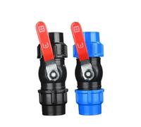 Divisor de agua del grifo de tubo de PE, Conector de válvula de bola rápida de plástico, accesorios de tubería de agua for riego de jardín y agricultura, 20/25/32/40/50mm