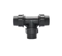 Divisor de agua for grifo, tubo de PVC PE de 20/25/32/40/50/63mm, tapón de extremo en T, válvula rápida de plástico, riego for agricultura y jardín