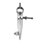 Divisor de ala ajustable con cerradura de cuero brújula divisor de resorte pinza con soporte para bolígrafo para carpintería metalurgia acero de alto carbono 4 pulgadas radio