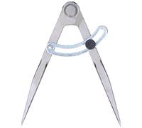 Divisor de ala de acero de carbono Klanata: brújula de cuero ajustable para carpintería, suministros de dibujo técnico, indicador de divisores (106 mm)