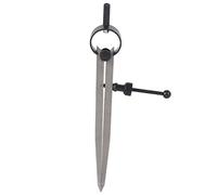 Divisor de alas, calibrador divisor ajustable con tuerca de resorte, compás de cuero y acero al carbono para trazado y marcación en madera, plástico y metal; diseño de patas planas (125mm)