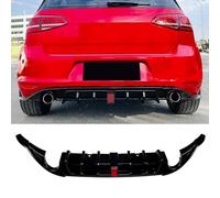 Divisor de alerón difusor de Labio de Parachoques Trasero de Coche Negro Brillante con luz LED para VW Golf 7 MK7 estándar GTI 2014-2018 Accesorios Exteriores