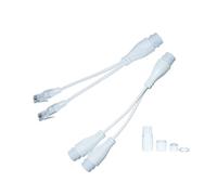 Divisor de alimentación a través de Ethernet para exteriores 2 en 1, conector de red divisor de alimentación a través de Ethernet para sistemas de red, divisor de conector RJ45