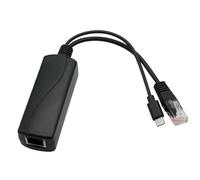 Divisor de alimentación activa a través de Ethernet IEEE802.3af Micro USB 48V a 5V POE Splitter RJ45 hembra a macho con enchufe micro USB