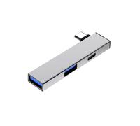 Divisor de aluminio USB C tipo C y doble puerto USB compatible con concentrador de sistema operativo dispositivo C adaptador